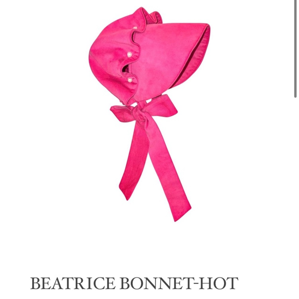 Beatrice Bonnet Hot Pink Corduroy